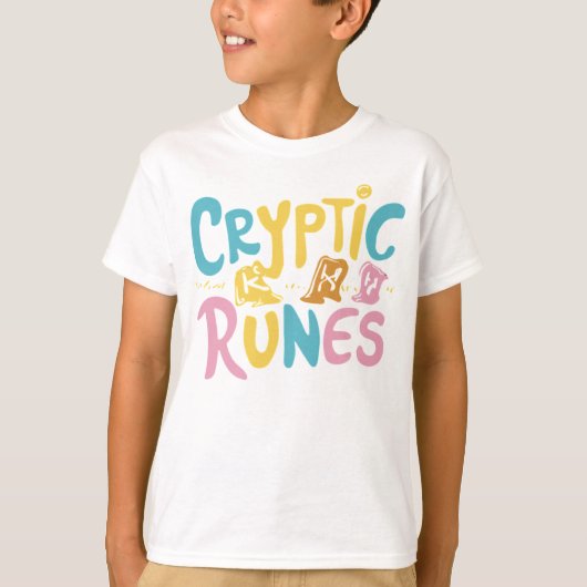 👕🧺 Cryptic Runes T-Shirt Design Collectie 🧺👕 (Voorkant)