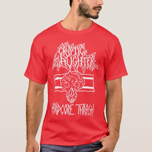Cryptic Slaughter zwart-wit T-shirt (Voorkant)