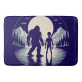 Cryptid Alien UFO Bigfoot Paranormale Kunst Badmat (Voorkant)