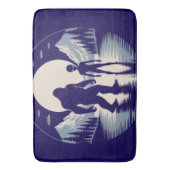 Cryptid Alien UFO Bigfoot Paranormale Kunst Badmat (Voorkant Verticaal)