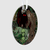 Cryptid Big Foot, Alien, Chupacabra, Mothman Ornament (voorkant)