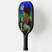 Cryptid Big Foot Alien Mothman UFO Chupacabra Pickleball Paddle (Links)