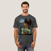 Cryptid Big Foot Alien Mothman UFO Chupacabra T-shirt (Voorkant volledig)