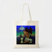 Cryptid Big Foot Alien Mothman UFO Chupacabra Tote Bag (Voorkant)