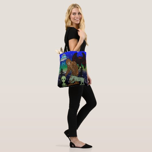 Cryptid Big Foot Alien Mothman UFO Chupacabra Tote Bag (Op model)