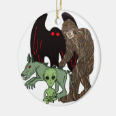Cryptid Big foot, Chupacabra, Mothman, Alien Keramisch Ornament (Links)
