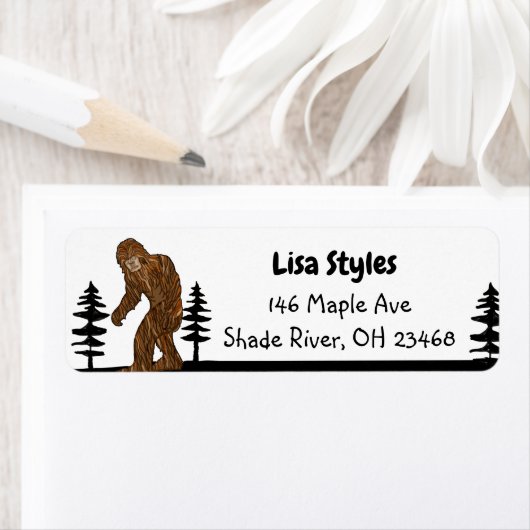 Cryptid Bigfoot Sasquatch Ape Man Etiket (Insitu)