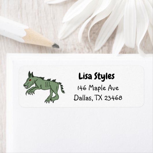 Cryptid Chupacabra Etiket (Insitu)