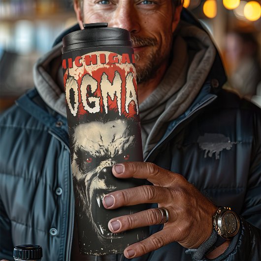 Cryptid Cryptozoology Dogman Retro Thermosbeker