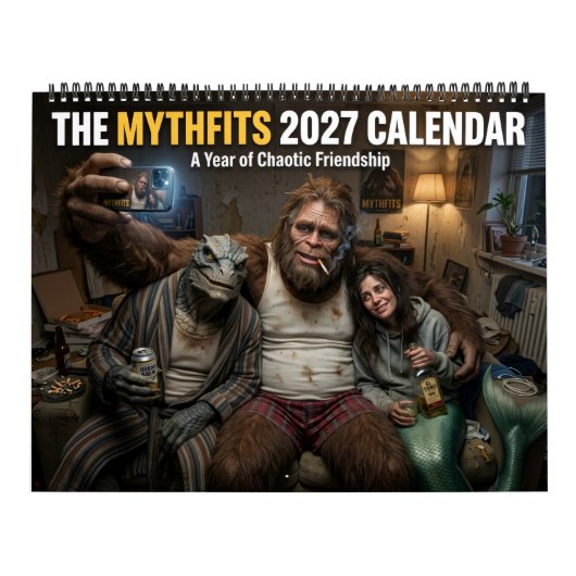 Cryptid Fantasy Kalender Bigfoot Zeemeermin Alien (Hoes)
