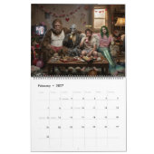 Cryptid Fantasy Kalender Bigfoot Zeemeermin Alien (Feb 2027)