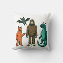 Cryptid Friends: Bigfoot, Chupacabra, enz. Kussen