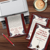 Cryptid Halloween Word Search Printable Party Game Feestdagenkaart