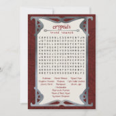 Cryptid Halloween Word Search Printable Party Game Feestdagenkaart (Voorkant)