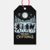 Cryptid Kerst Bigfoot Alien Mothman Cadeaubijslab  Cadeaulabel (Achterkant)