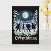 Cryptid Kerstmis Bigfoot Cthulhu Mothman Kaart (Gele Bloem)