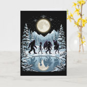 Cryptid Kerstmis Bigfoot Cthulhu Mothman Kaart (Gele Bloem)