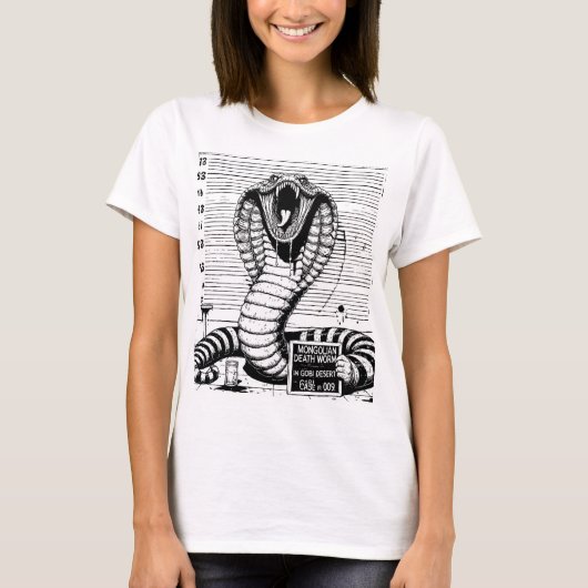 Cryptid Mugshots - De Mongoolse Doodworm T-shirt (Voorkant)