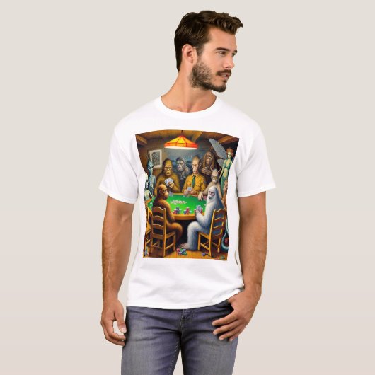 Cryptid Poker Night T-shirt (Voorkant volledig)