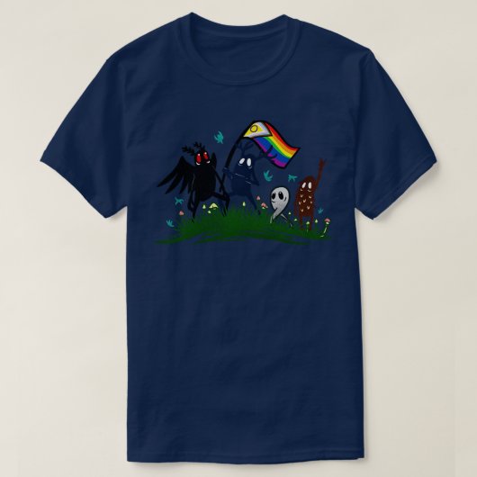 Cryptid Pride Mothman Fresno Nightcrawler Forest G T-shirt (Design voorkant)
