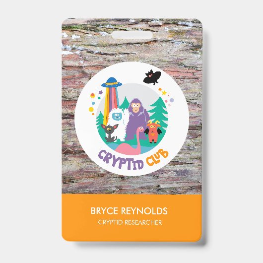 Cryptid Researcher Party Badge (Front)
