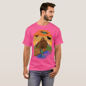 Cryptid River Bigfoot Tshirt met UFO Zee Creature (Voorkant volledig)