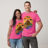 Cryptid River Bigfoot Tshirt met UFO Zee Creature (Unisex)