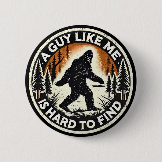 Cryptid Sasquatch Bigfoot Bosman Als Ik Ronde Button 5,7 Cm (Voorkant)