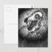 Cryptid: Sneeuw Wasset schets Briefkaart (Voorkant / Achterkant)