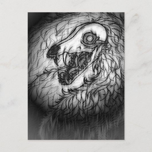 Cryptid: Sneeuw Wasset schets Briefkaart (Voorkant)