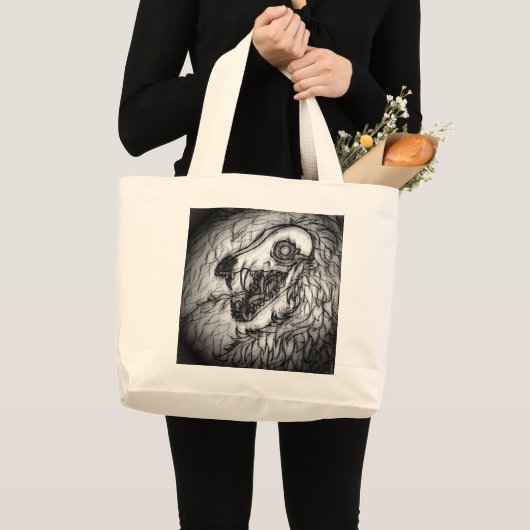 Cryptid: Sneeuw Wasset schets  Grote Tote Bag (Voorkant (product))
