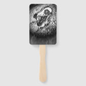 Cryptid: Sneeuw Wasset schets Handwaaier (Achterkant)