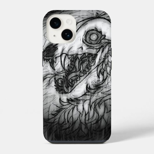 Cryptid: Sneeuw Wasset schets iPhone Hoesje (Achterkant)