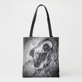 Cryptid: Sneeuw Wasset schets Tote Bag (Voorkant)