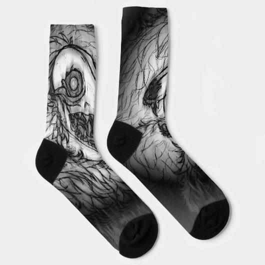 Cryptid: Snow Wasset Sketch Sokken (Rechts)