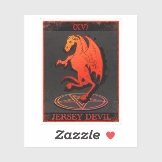 Cryptid Tarot Theme Jersey Devil Sticker (Vel)