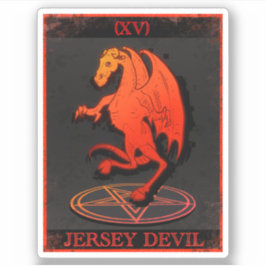 Cryptid Tarot Theme Jersey Devil Sticker