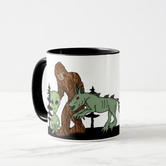 Cryptid, UFO, Big Foot, Chupacabra, Alien Mok (Voorkant links)
