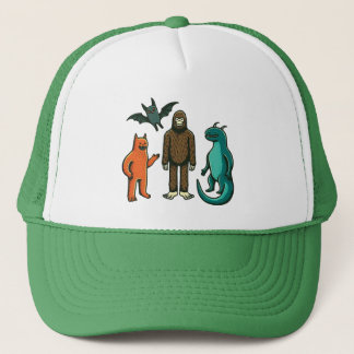 Cryptid Vrienden: Baby Bodysuit One-sie w / Bigfoo Trucker Pet