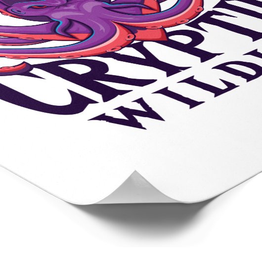 Cryptid Wildlife Cryptozoology beschermen Poster (Hoek)