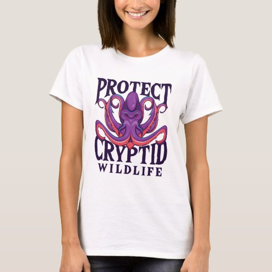 Cryptid Wildlife Cryptozoology beschermen T-shirt (Voorkant)