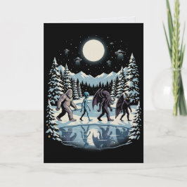 Cryptide Kerstkaart Bigfoot Cthulhu Kaart