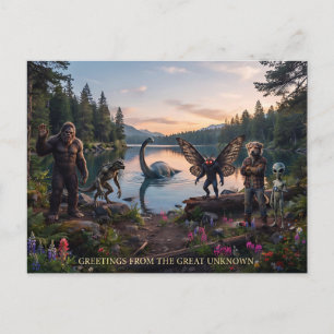Cryptiden   Bigfoot, Chupa, Mothman, Dogman Loch Briefkaart