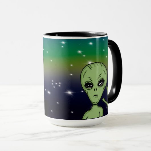 Cryptiden, Bigfoot, Sasquatch, Mothman, Alien, UFO Mok (Voorkant rechts)