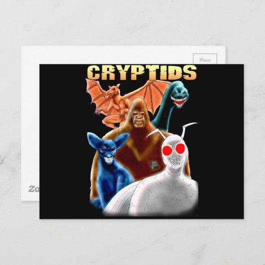 cryptiden briefkaart (Voorkant / Achterkant)