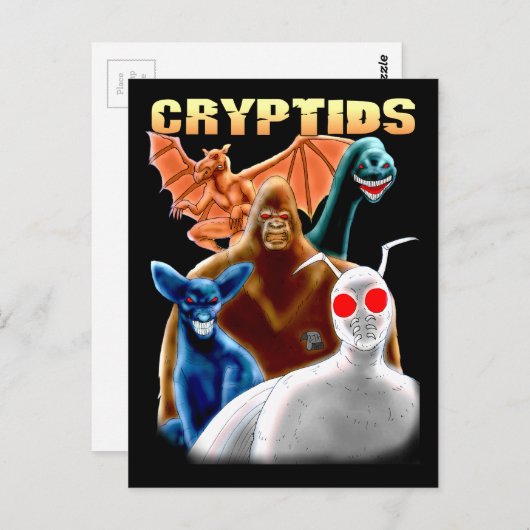 cryptiden briefkaart (Voorkant / Achterkant)