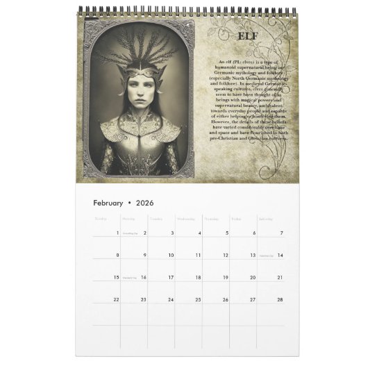 Cryptiden van de World Calendar Kalender (Feb 2026)