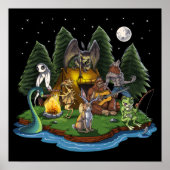 Cryptids Camping Poster (Voorkant)