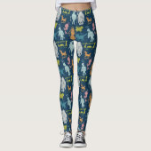Cryptids Cryptozoölogy Guide Cute Cartoon Leggings (Voorkant)
