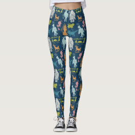 Cryptids Cryptozoölogy Guide Cute Cartoon Leggings
